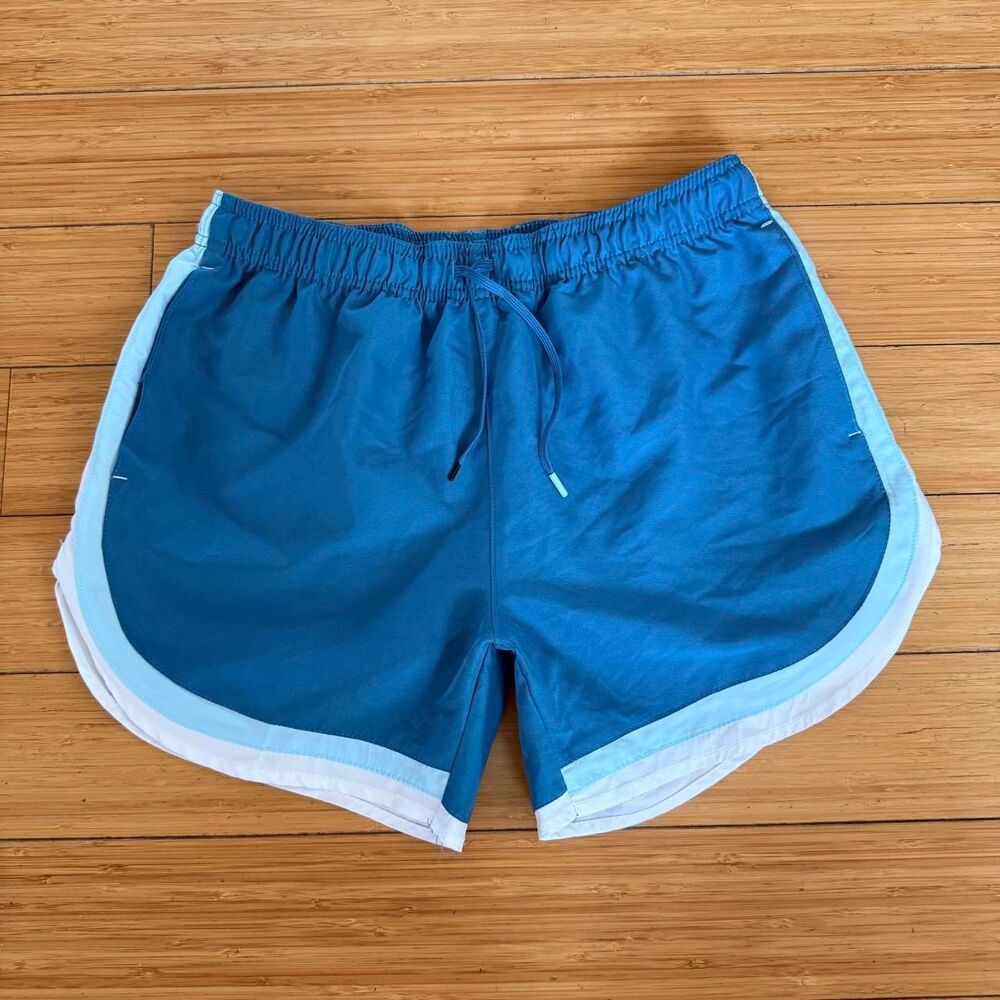 BCG Blue Colorblock Retro Dolphin Running Shorts Size Small